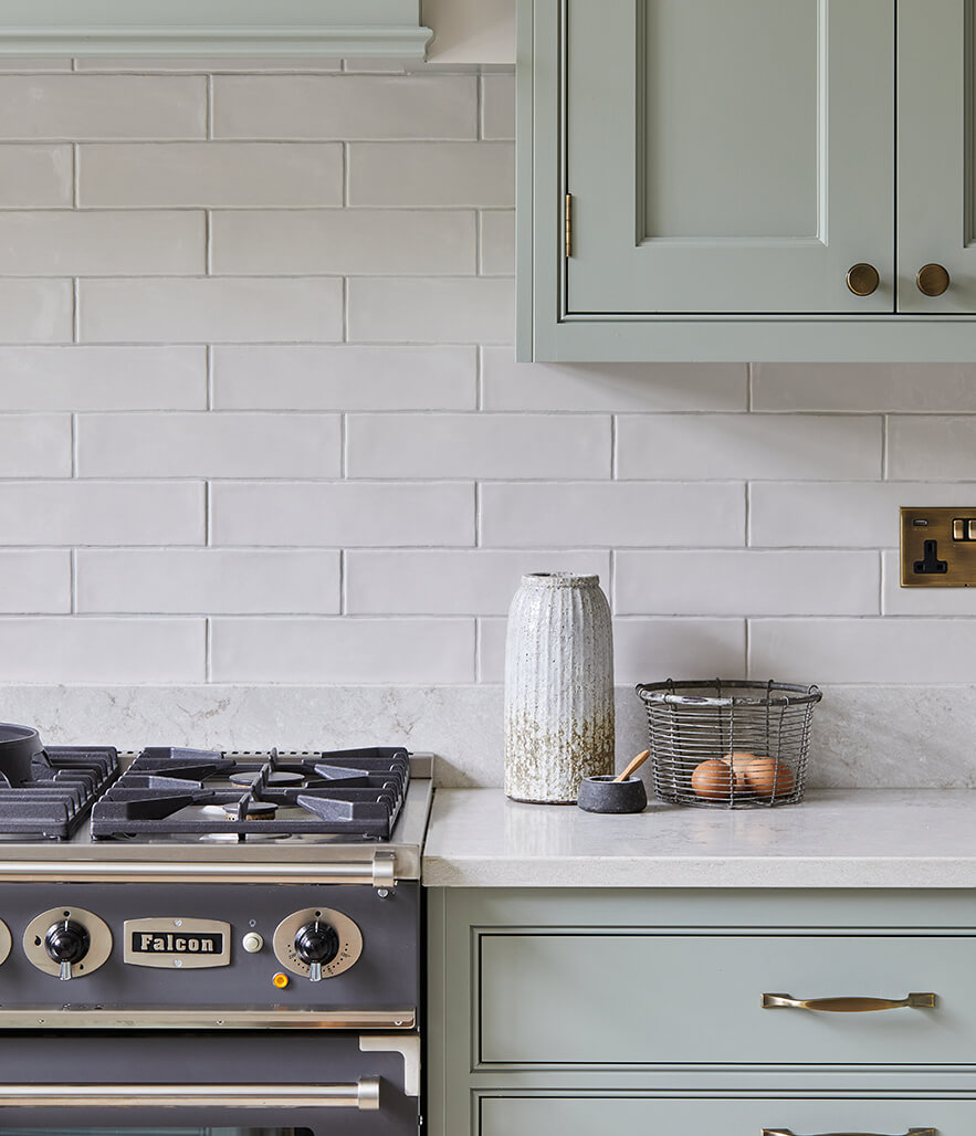 A beautifully handmade kitchen with exposed brick and solid timber in surbiton