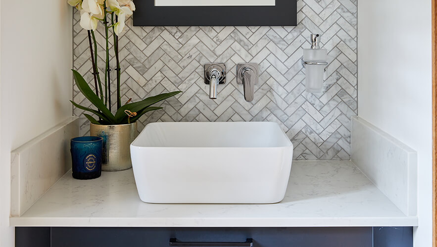 Carrara cloakroom in Oxshott