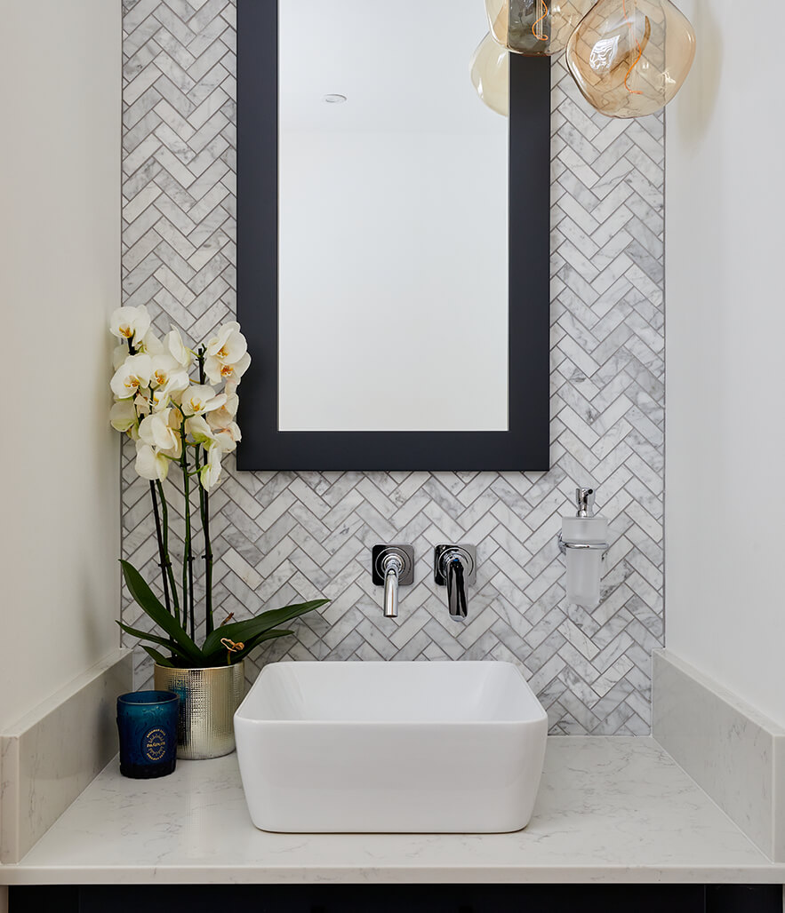 Carrara cloakroom in Oxshott