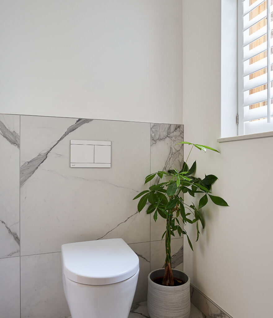 Carrara cloakroom in Oxshott