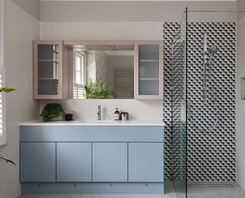 Colourful family wetroom in east molesey After