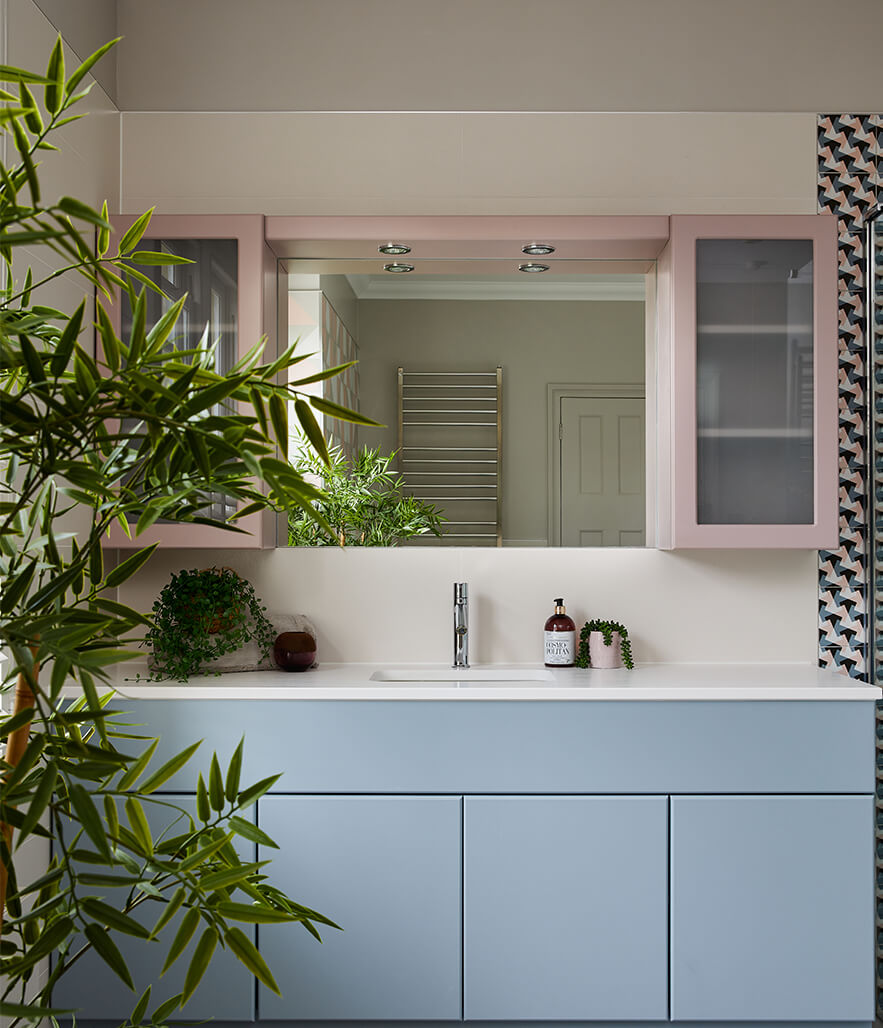 Colourful family wetroom in east molesey