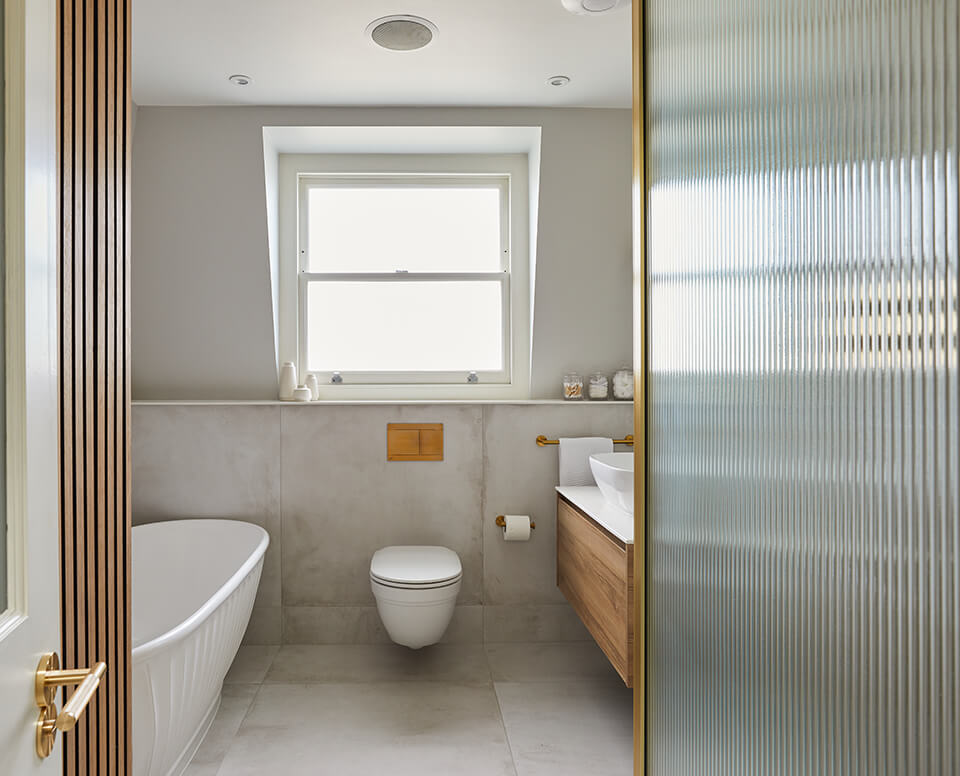 Fluted Family bathroom in Richmond real