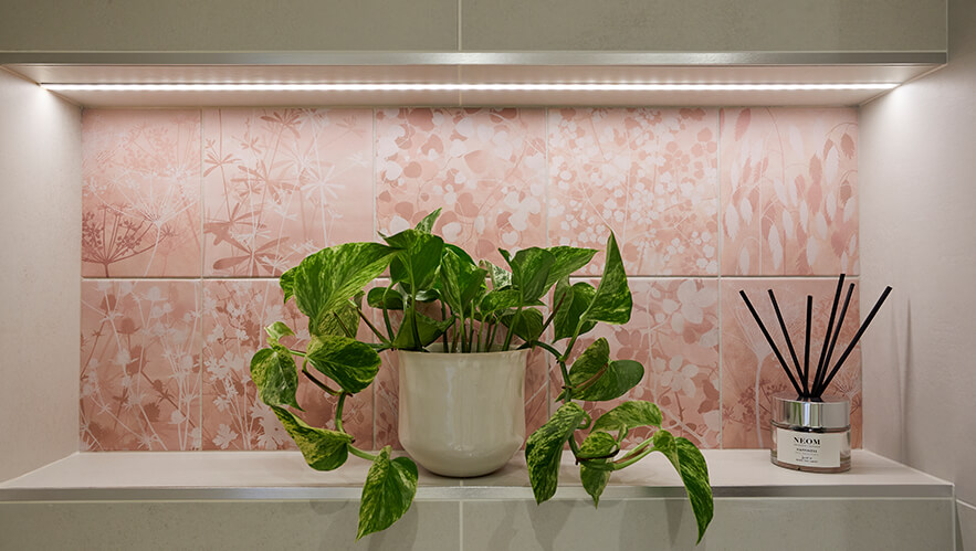 Wild botanical family bathroom in esher