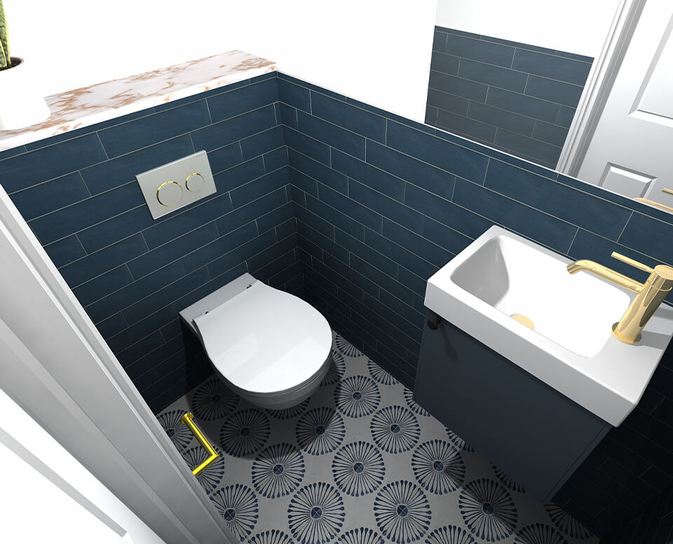 Cloakroom in Hampton Hill 3d