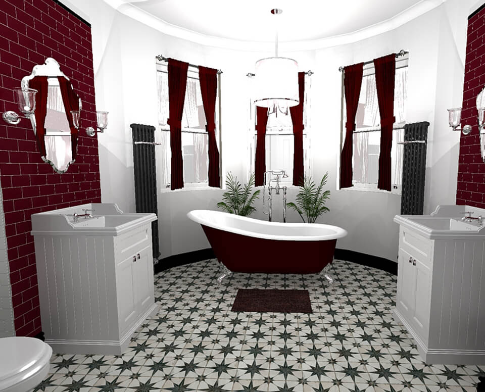 Statement master en suite in surbiton 3d