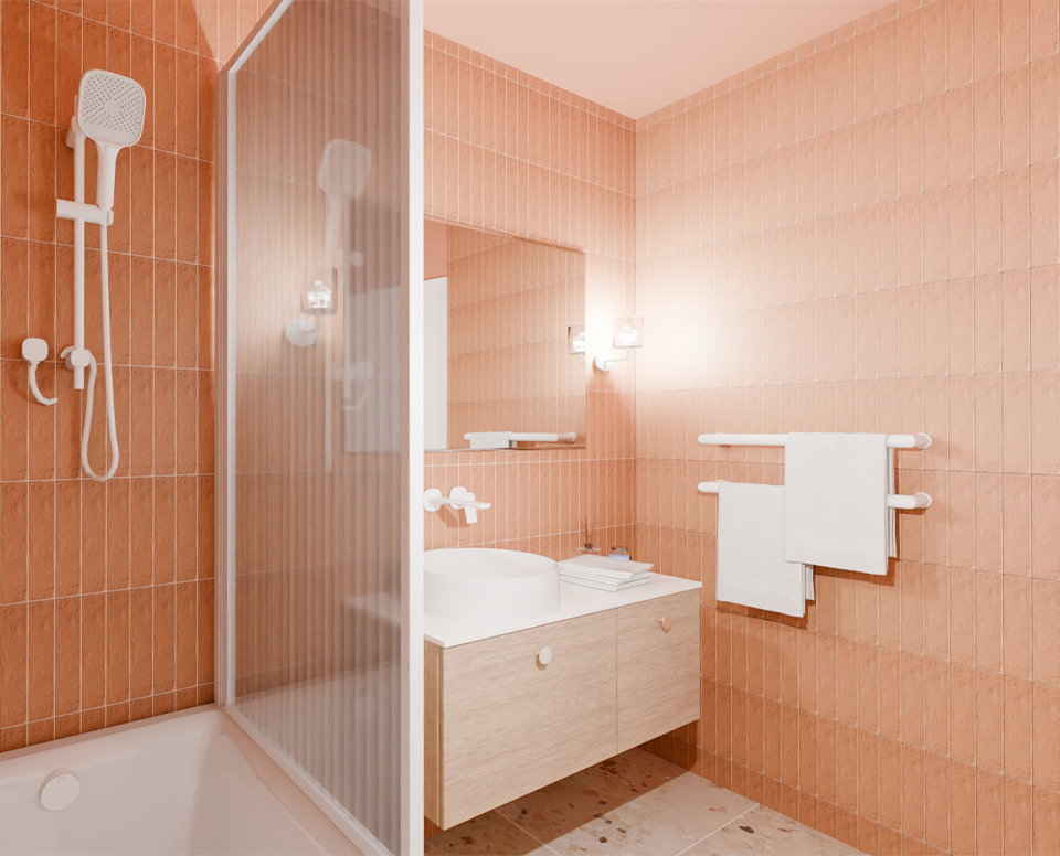 Terrazzo bathroom 3d1